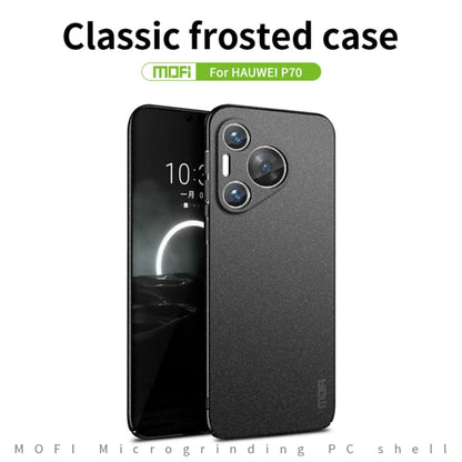 Pour Huawei Pura 70 MOFI Série Fandun Coque de téléphone ultra-fine tout compris en PC dépoli (gris)