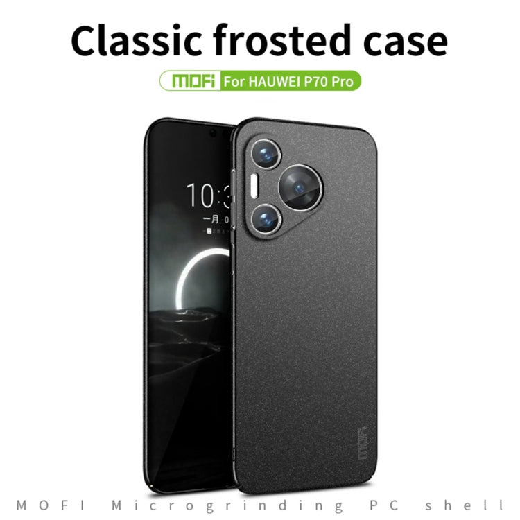 Pour Huawei Pura 70 Pro Étui de téléphone tout compris ultra-mince en PC givré de la série MOFI Fandun (gris)