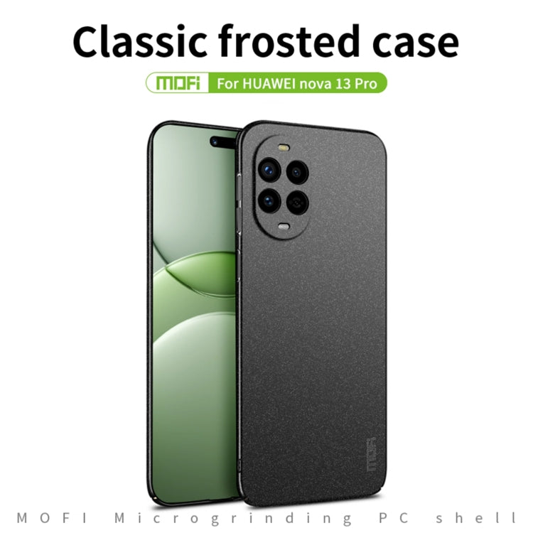 For Huawei nova 13 Pro MOFI Fandun Series Frosted PC Ultra-thin All-inclusive Phone Case(Black)