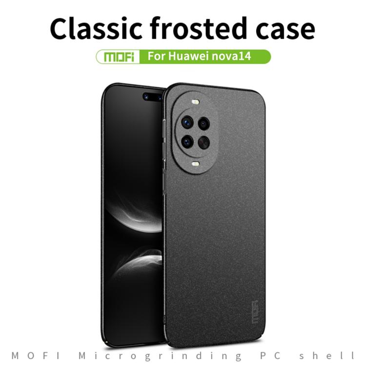 For Huawei nova 14 MOFI Fandun Series Frosted PC Ultra-thin All-inclusive Phone Case(Black)