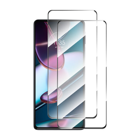 Pour Motorola Moto G84 2 pcs ENKAY Film de protection en verre trempé avec colle intégrale en aluminium-silicium