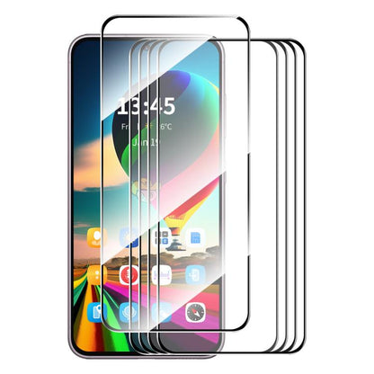 For Motorola Moto G Power 2025 5pcs ENKAY Full Glue High Aluminum-silicon Tempered Glass Film