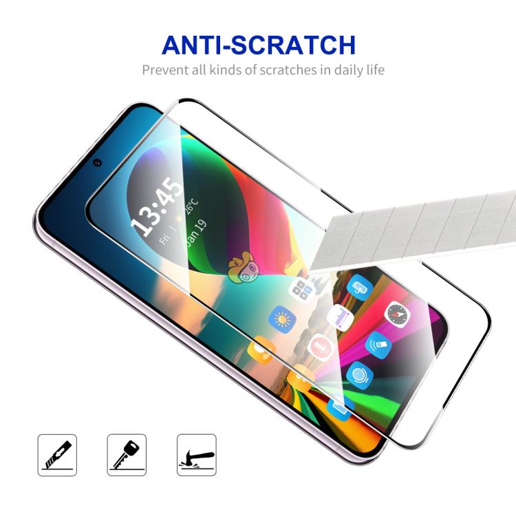 For Motorola Moto G 5G 2025 10pcs ENKAY Full Glue High Aluminum-silicon Tempered Glass Film