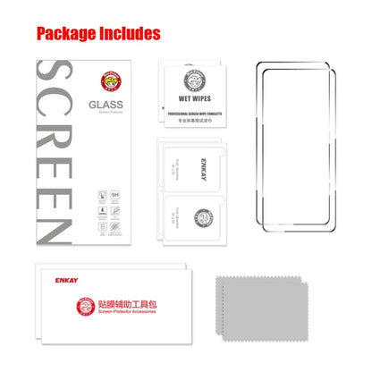 For Samsung Galaxy A36 / A56 2pcs ENKAY Hat-Prince Full Glue High Aluminum-silicon Tempered Glass Film