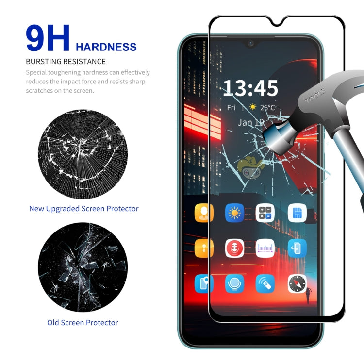 For Honor X5 Plus / X6a 4G ENKAY Hat-Prince Full Glue High Aluminum-silicon Tempered Glass Film