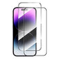 Pour iPhone 16 Pro Max 2 films en verre trempé ENKAY Full Glue haute teneur en aluminium-silicium