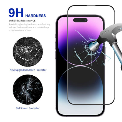For iPhone 16 Plus 5pcs ENKAY Full Glue High Aluminum-silicon Tempered Glass Film