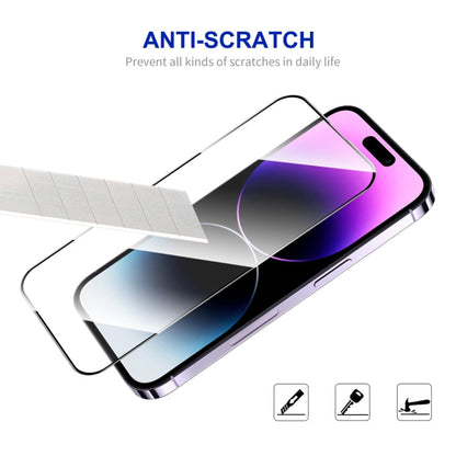 For iPhone 16 Plus 5pcs ENKAY Full Glue High Aluminum-silicon Tempered Glass Film