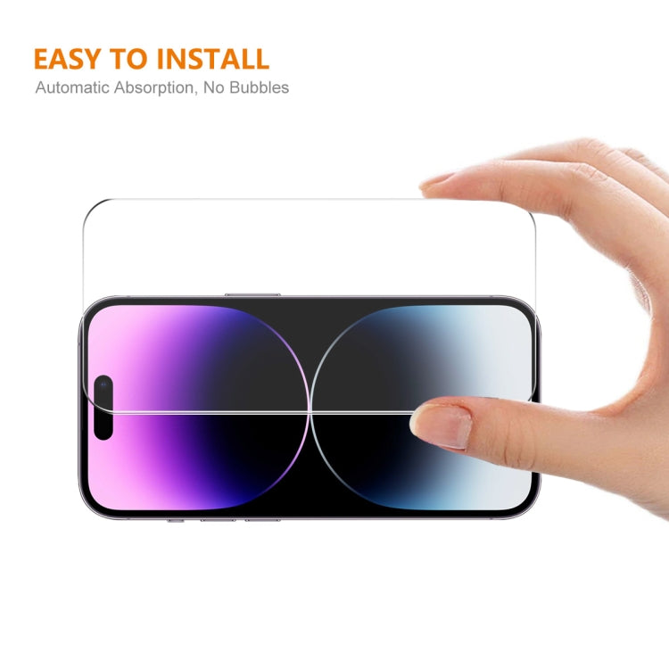 For iPhone 16 Plus 2pcs NKAY 0.26mm 9H 2.5D High Aluminum-silicon Tempered Glass Film