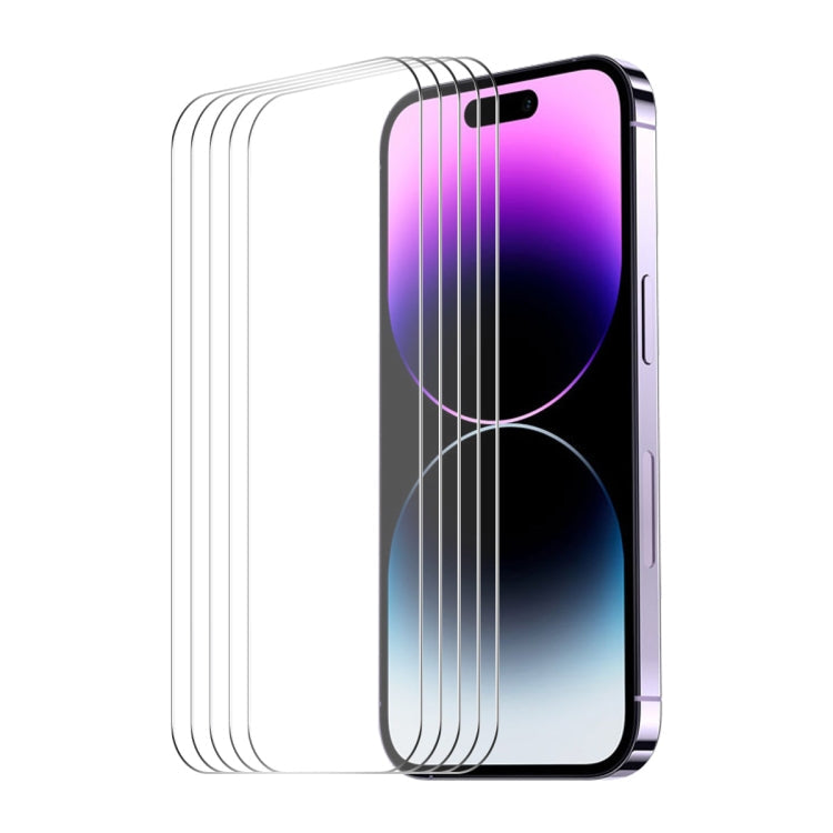 Pour iPhone 16 5pcs ENKAY 0.26mm 9H 2.5D Film en Verre Trempé Haute Aluminosilicaté