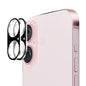 For iPhone 16 / 16 Plus 2pcs ENKAY Hat-Prince 9H Rear Camera Lens Tempered Glass Film