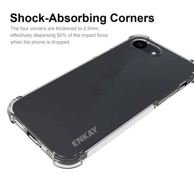 Pour iPhone 17e / 16e Coque de téléphone antichoc transparente en TPU ENKAY Hat-Prince