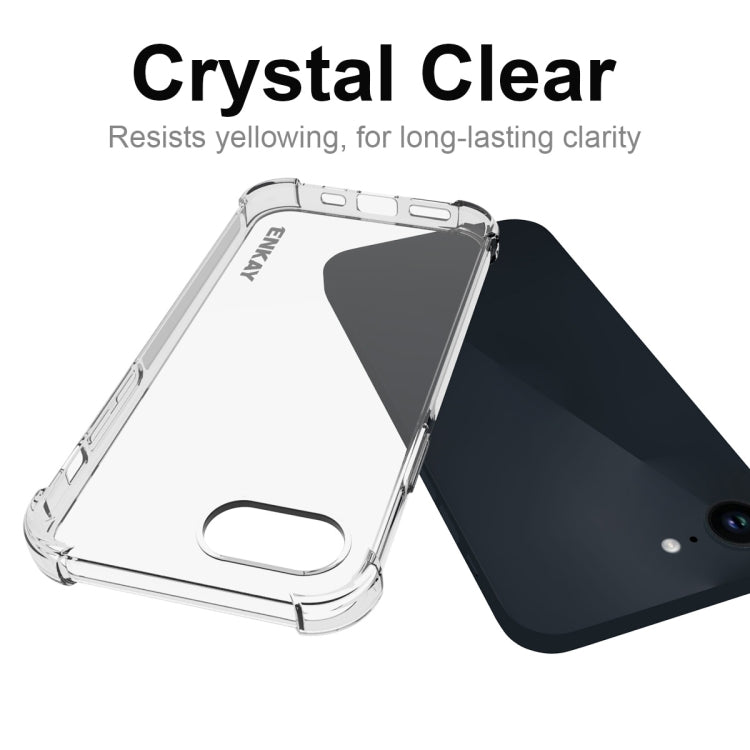 Pour iPhone 17e / 16e Coque de téléphone antichoc transparente en TPU ENKAY Hat-Prince