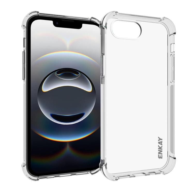 Pour iPhone 17e / 16e Coque de téléphone antichoc transparente en TPU ENKAY Hat-Prince