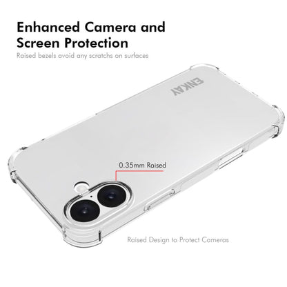 For iPhone 16 Plus ENKAY Hat-Prince Transparent TPU Shockproof Phone Case