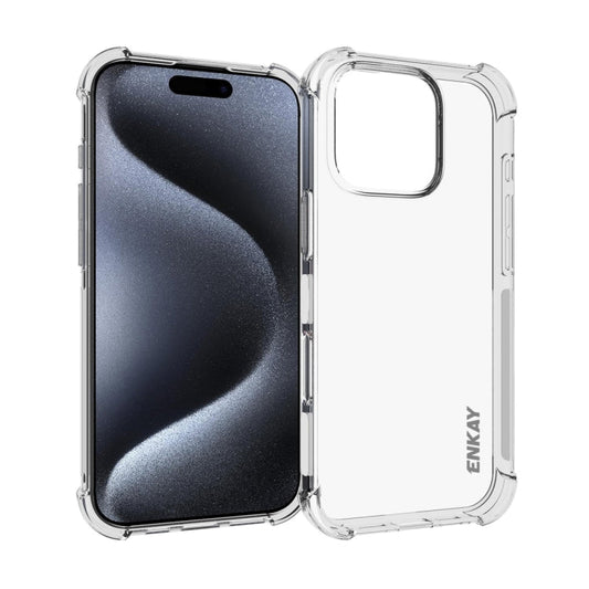 For iPhone 16 Pro ENKAY Hat-Prince Transparent TPU Shockproof Phone Case