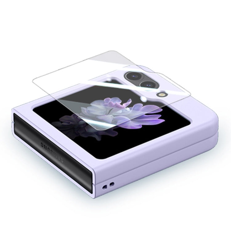 For Samsung Galaxy Z Flip6 / Flip7 FE JUNSUNMAY Smoothly PC + 9H Tempered Glass Protector Folding Phone Case(Black)