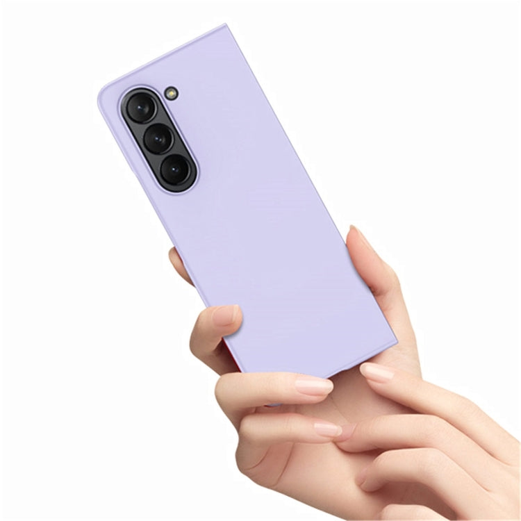 For Samsung Galaxy Z Fold6 JUNSUNMAY Smoothly PC + 9H Tempered Glass Protector Folding Phone Case(Dark Green)