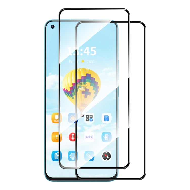 For OnePlus 9RT 2pcs ENKAY Full Glue High Aluminum-silicon Tempered Glass Film
