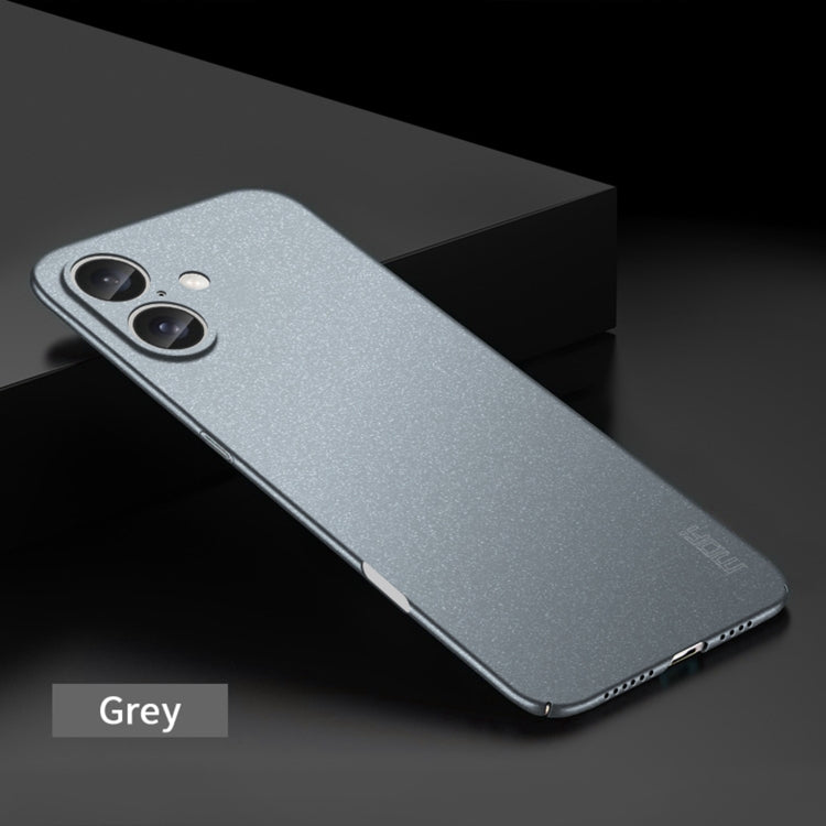 For iPhone 16 Plus MOFI Fandun Series Frosted PC Ultra-thin All-inclusive Phone Case(Gray)