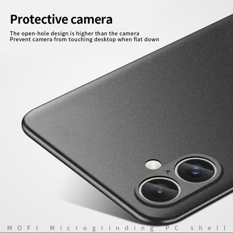 For iPhone 16 Plus MOFI Fandun Series Frosted PC Ultra-thin All-inclusive Phone Case(Gray)