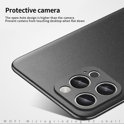 For iPhone 16 Pro MOFI Fandun Series Frosted PC Ultra-thin All-inclusive Phone Case(Blue)