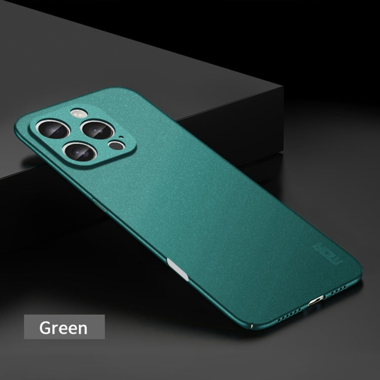 For iPhone 16 Pro MOFI Fandun Series Frosted PC Ultra-thin All-inclusive Phone Case(Green)