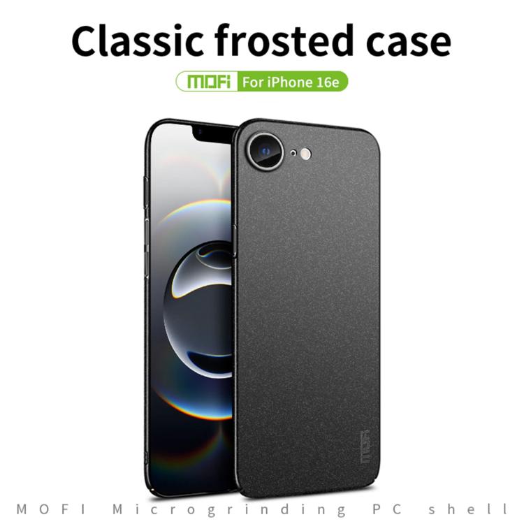 For iPhone 17e / 16e MOFI Fandun Series Frosted PC Ultra-thin All-inclusive Phone Case(Gray)