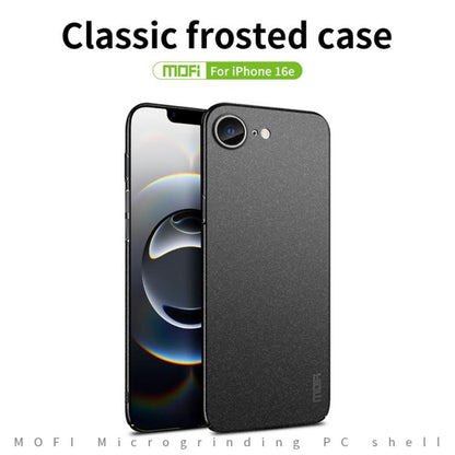 For iPhone 17e / 16e MOFI Fandun Series Frosted PC Ultra-thin All-inclusive Phone Case(Gray)