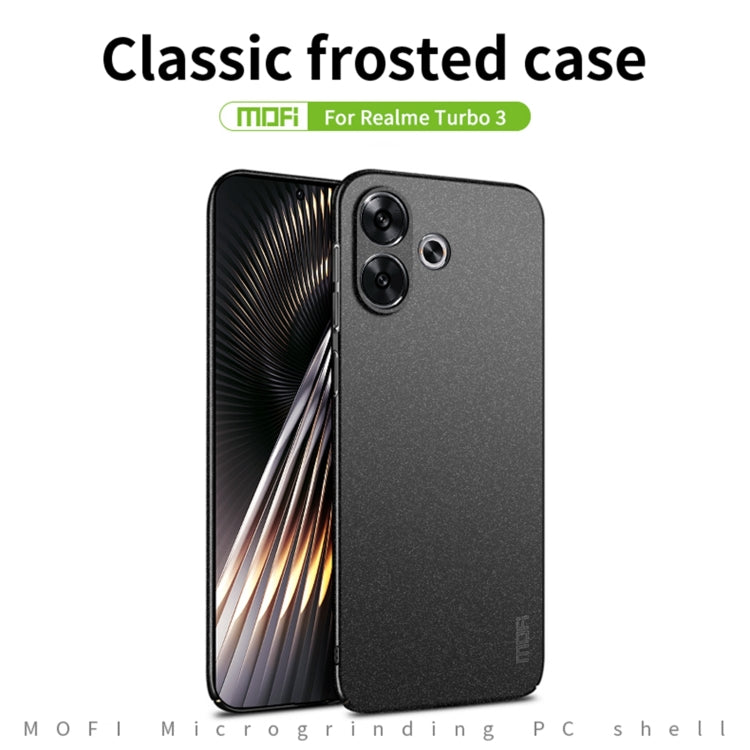 For Xiaomi Redmi Turbo 3 MOFI Fandun Series Frosted PC Ultra-thin All-inclusive Phone Case(Blue)