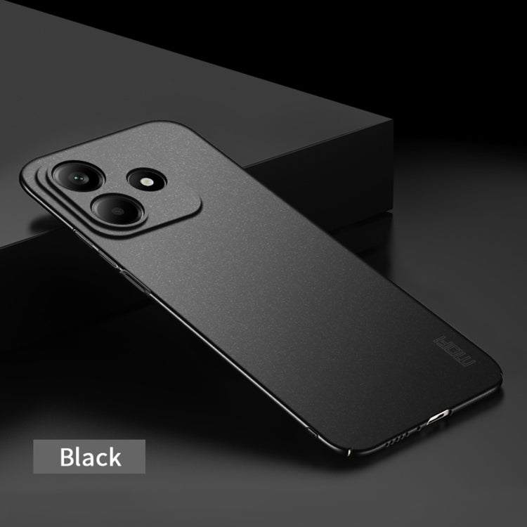 For Redmi Note 14 MOFI Fandun Series Frosted PC Ultra-thin All-inclusive Phone Case(Black)