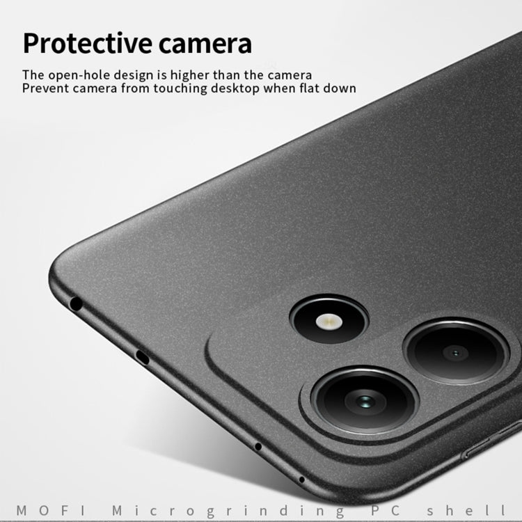 For Redmi Note 14 MOFI Fandun Series Frosted PC Ultra-thin All-inclusive Phone Case(Black)