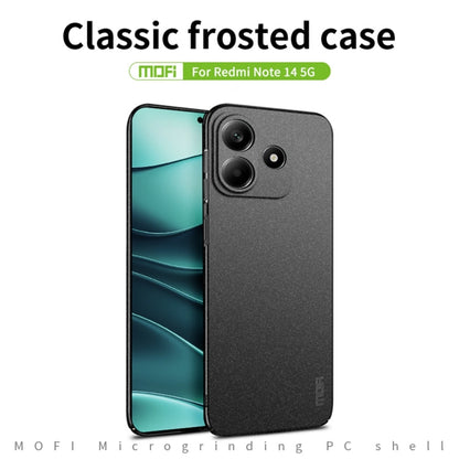 For Redmi Note 14 MOFI Fandun Series Frosted PC Ultra-thin All-inclusive Phone Case(Gray)