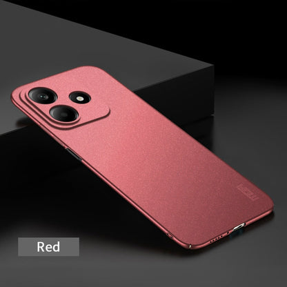 For Redmi Note 14 MOFI Fandun Series Frosted PC Ultra-thin All-inclusive Phone Case(Red)