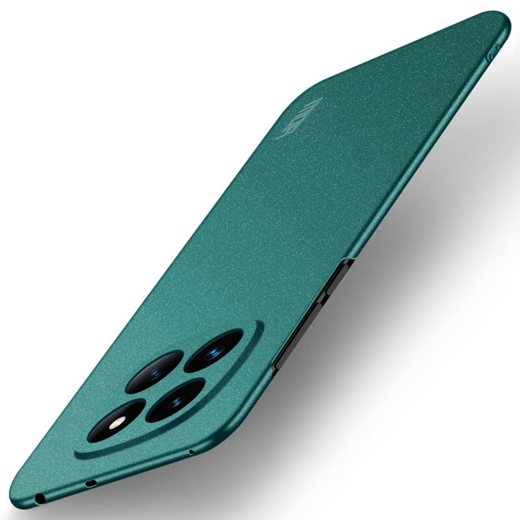 Pour Xiaomi Redmi Note 14 Pro+ MOFI Fandun Series Coque de téléphone ultra-mince tout compris en PC dépoli (vert)
