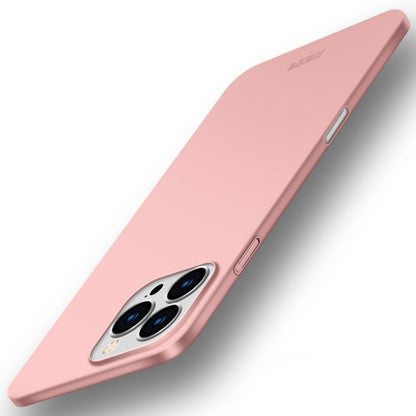 Pour iPhone 16 Pro MOFI Coque de téléphone rigide ultra-fine en PC dépoli (Or Rose)