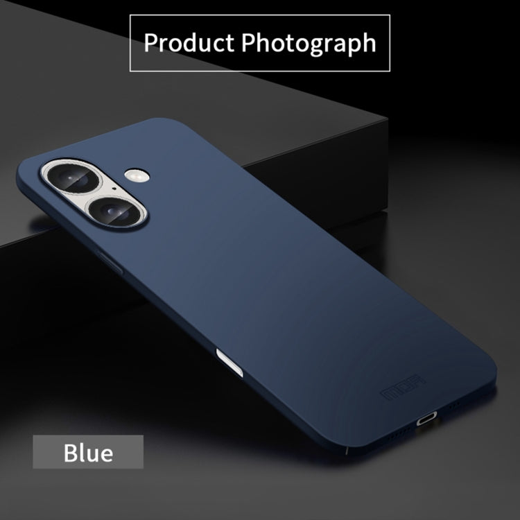 For iPhone 16 MOFI Frosted PC Ultra-thin Hard Phone Case(Blue)