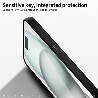 For iPhone 16 Plus MOFI Frosted PC Ultra-thin Hard Phone Case(Black)