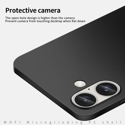 For iPhone 16 Plus MOFI Frosted PC Ultra-thin Hard Phone Case(Black)