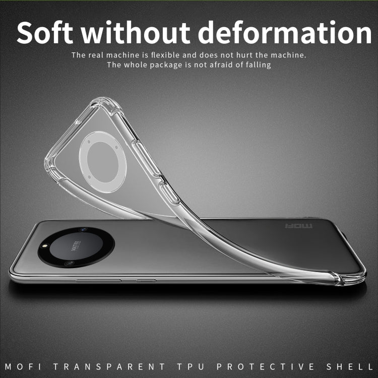 Pour Honor X50 5G Étui de téléphone TPU ultra-mince de la série MOFI Ming (transparent)