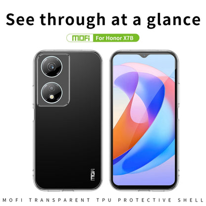 For Honor X7b MOFI Ming Series Ultra-thin TPU Phone Case(Transparent)