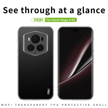 For Honor Magic6 RSR MOFI Ming Series Ultra-thin TPU Phone Case(Transparent)