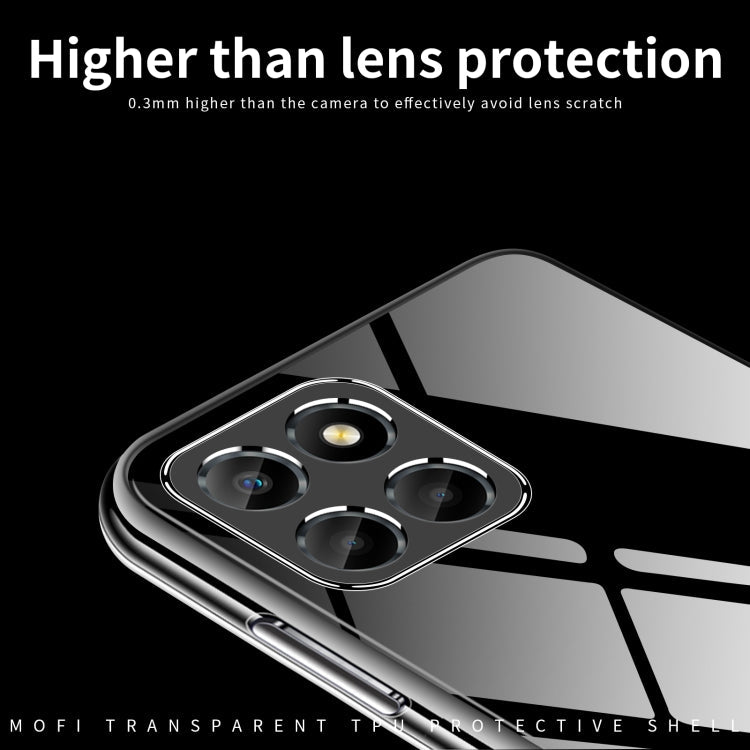 Pour Honor Play 60 Plus Étui de téléphone en TPU ultra-mince série MOFI Ming (Transparent)
