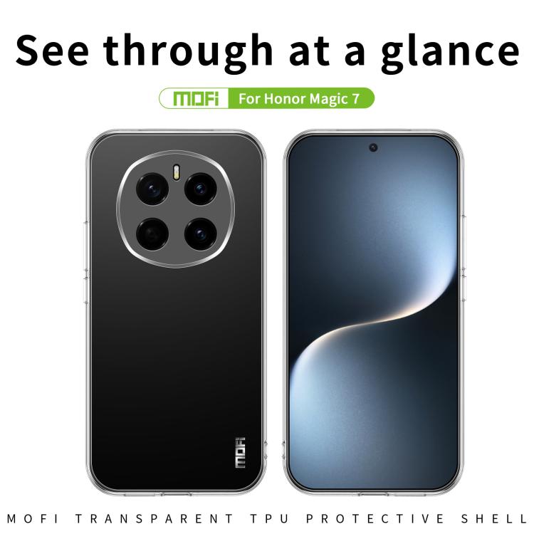 For Honor Magic7 MOFI Ming Series Ultra-thin TPU Phone Case(Transparent)