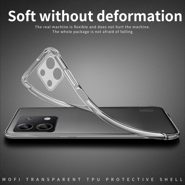 For Xiaomi Redmi Note 13 4G MOFI Ming Series Ultra-thin TPU Phone Case(Transparent)