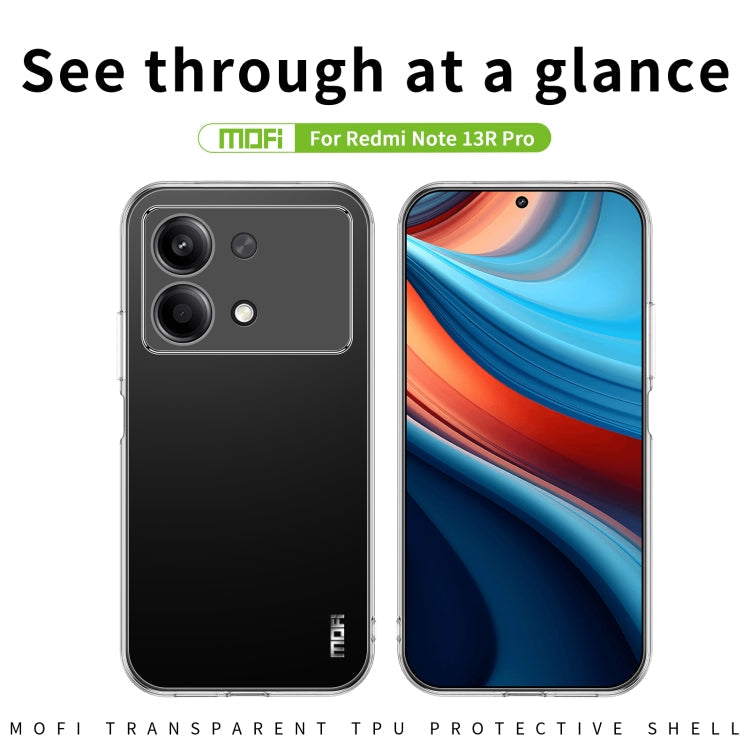 For Xiaomi Redmi Note 13R Pro MOFI Ming Series Ultra-thin TPU Phone Case(Transparent)