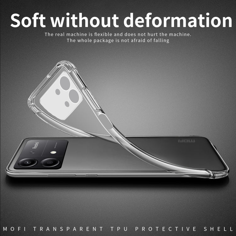 For Xiaomi Redmi Note 13R Pro MOFI Ming Series Ultra-thin TPU Phone Case(Transparent)