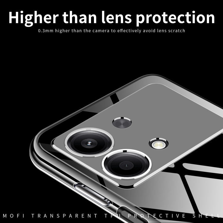 For Xiaomi Redmi Note 13R Pro MOFI Ming Series Ultra-thin TPU Phone Case(Transparent)