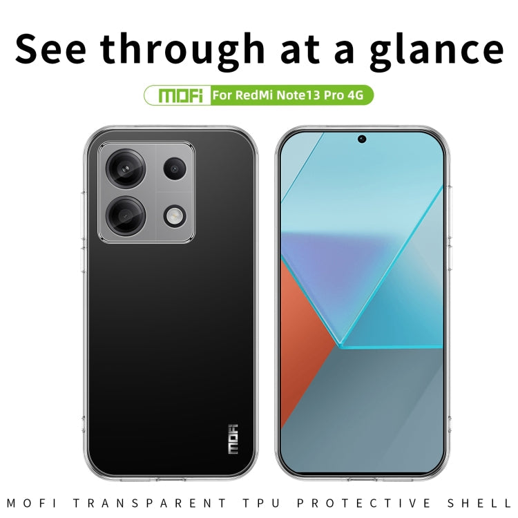 For Xiaomi Redmi Note 13 Pro 4G MOFI Ming Series Ultra-thin TPU Phone Case(Transparent)