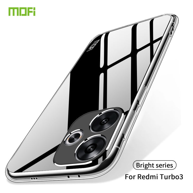 ForXiaomi Redmi Turbo 3 MOFI Ming Series Ultra-thin TPU Phone Case(Transparent)